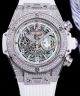 Swiss HUB1242 Hublot Replica Big Bang Watch Diamonds Watch - Skeleton Dial White Rubber Band (3)_th.jpg